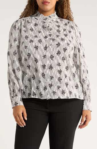 Universal Standard Endora Ruffle Trim Button-Up Shirt