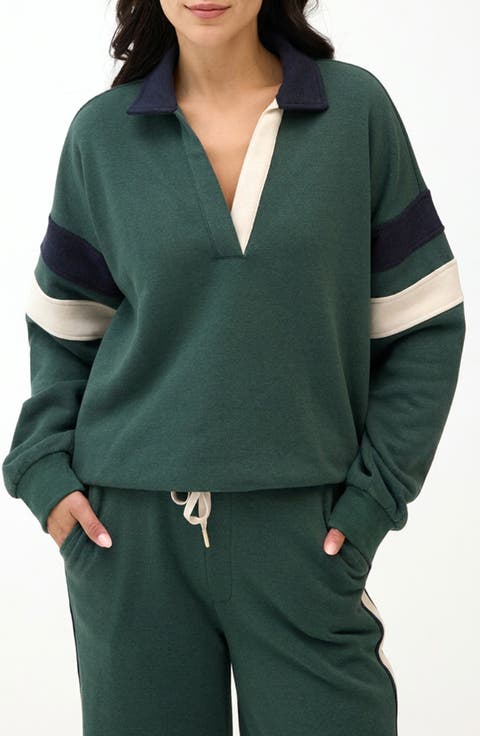 Lourdes Colorblock Fleece Sweatshirt