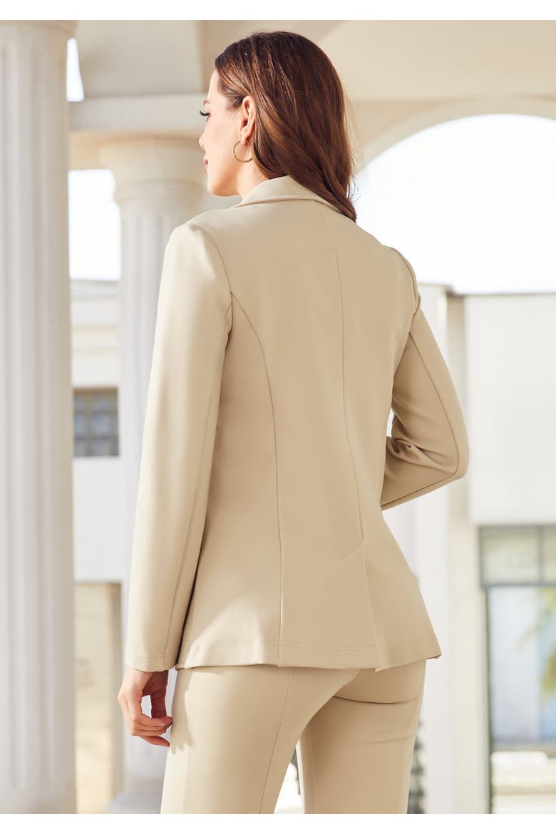 Classic Blazer Stretch Ponte, Alternate, color, Stone