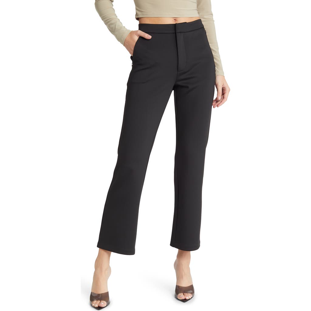 Good American Shiny Crop Scuba Trousers