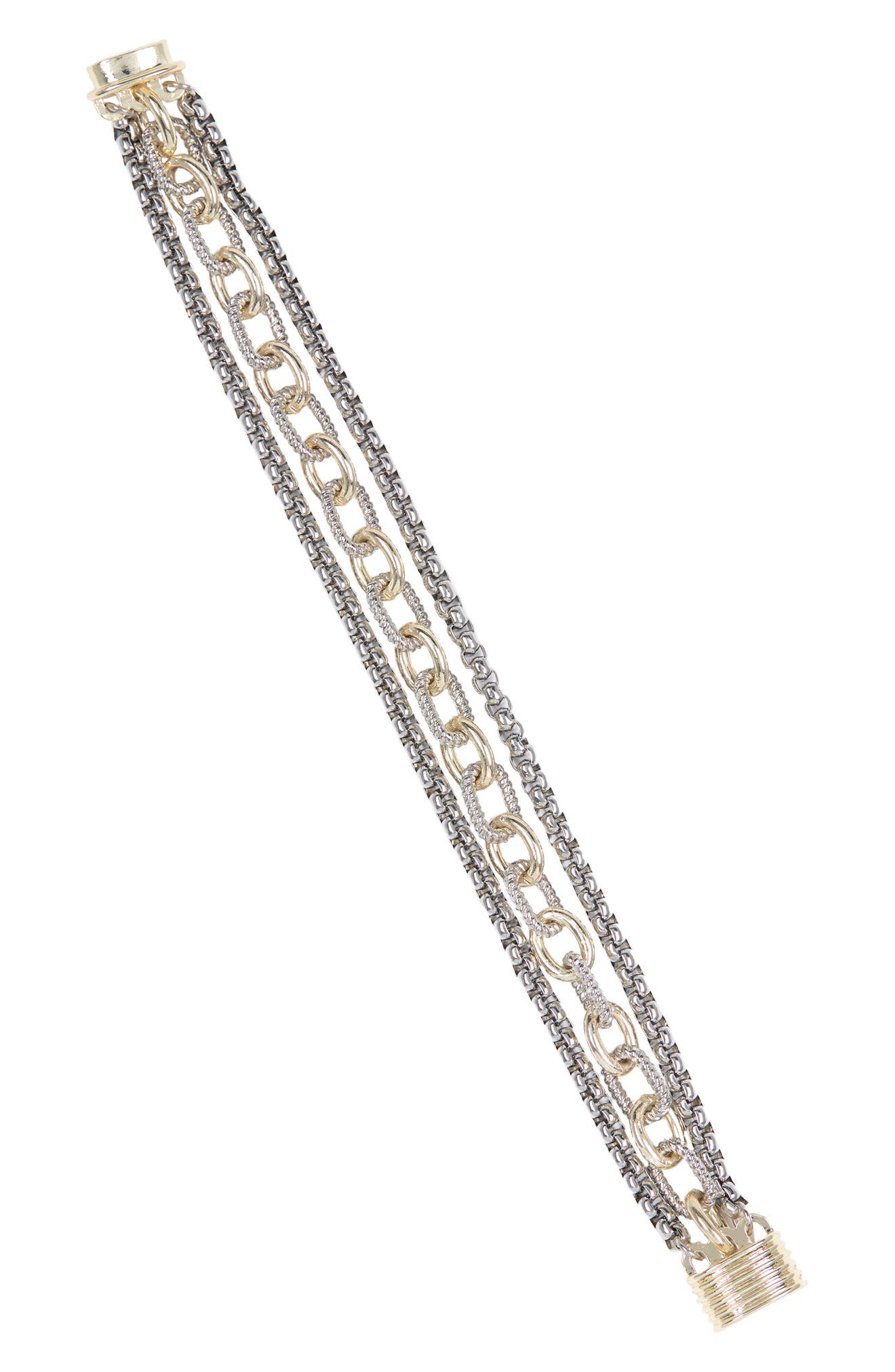 Juvell Meshmerize 18K Gold Plated Stainless Steel Multi Strand Chain ...