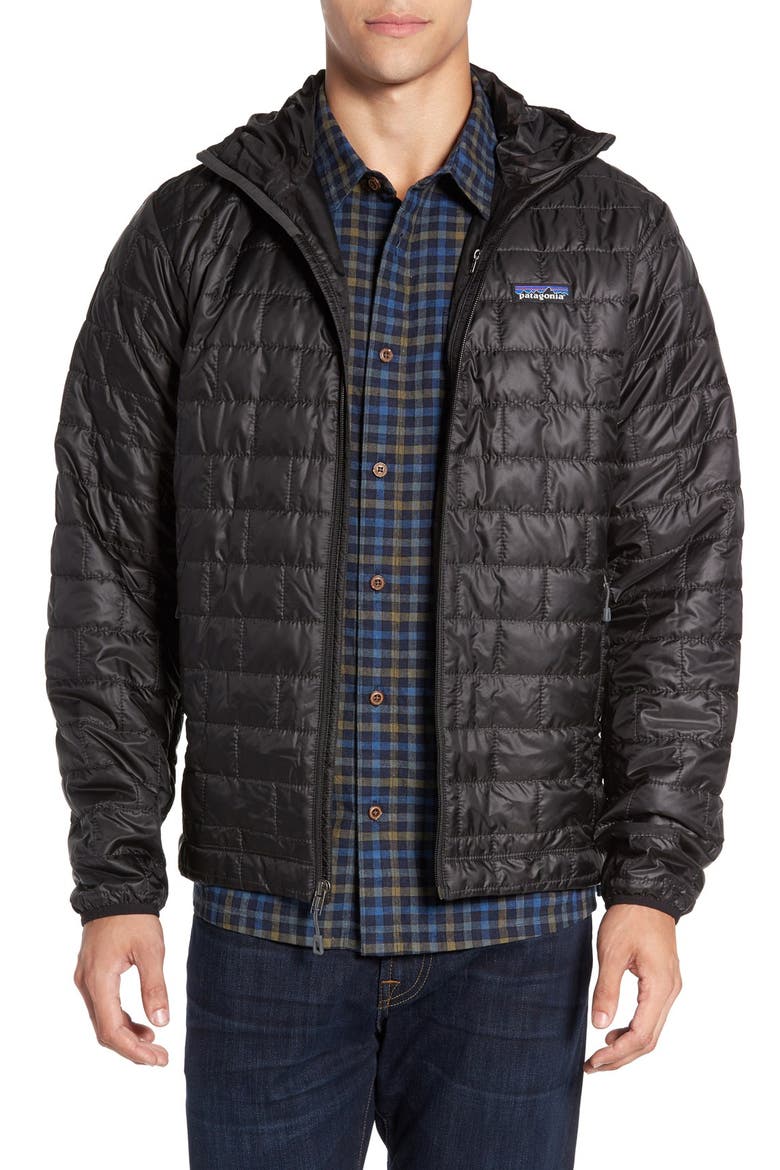 Nano Puff® Hooded Jacket, Main, color, BLACK