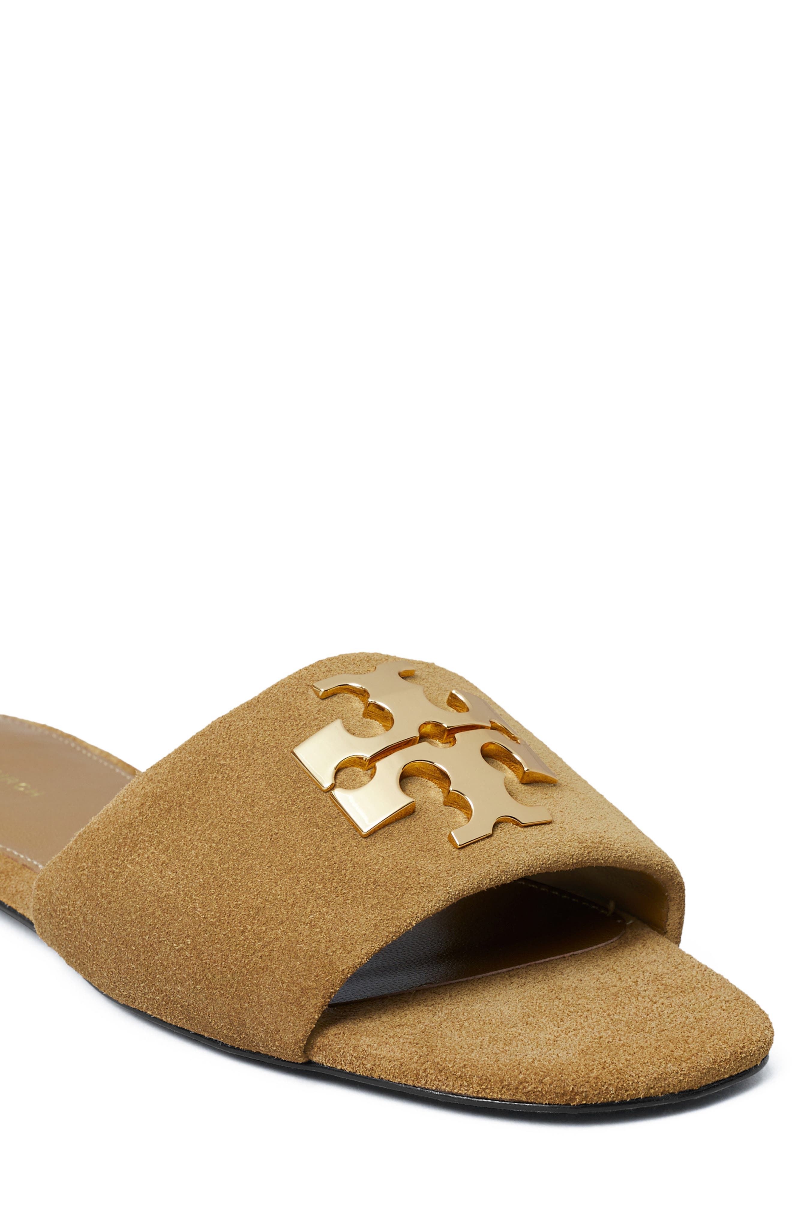 Charlie Slide Sandal, Alternate, color, TOFFEE / GOLD