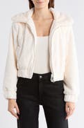 INTERNATIONAL DESIGNER Faux Fur Bomber Jacket