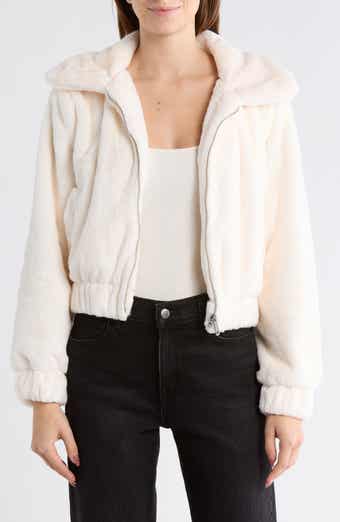 INTERNATIONAL DESIGNER Faux Fur Bomber Jacket