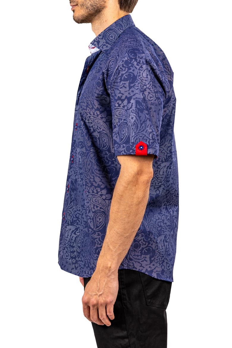Galileo Ascension 0084 Contemporary Fit Short Sleeve Button-Up Shirt, Alternate, color, BLUE
