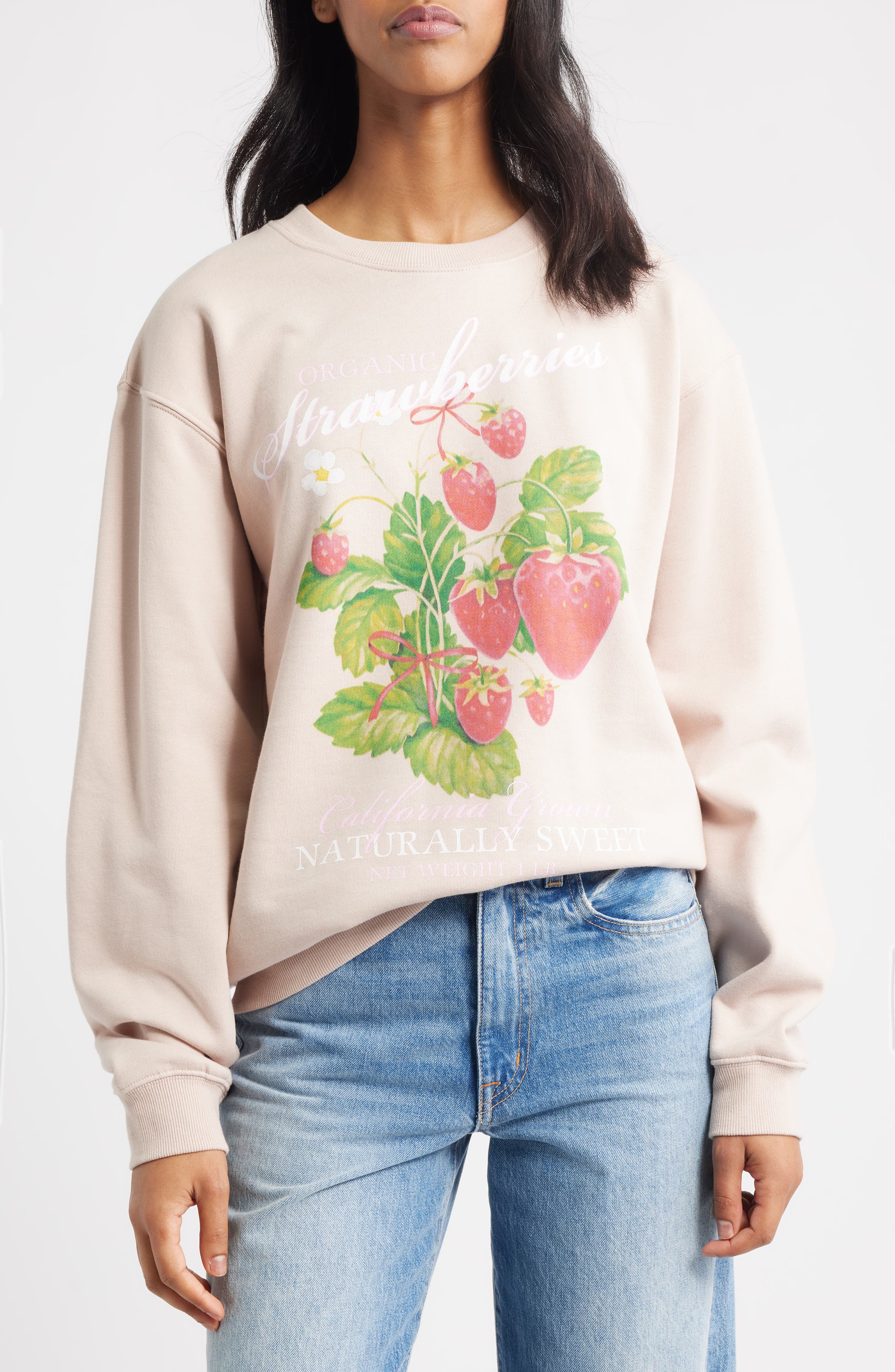 GOLDEN HOUR Strawberry Market Graphic Sweatshirt
