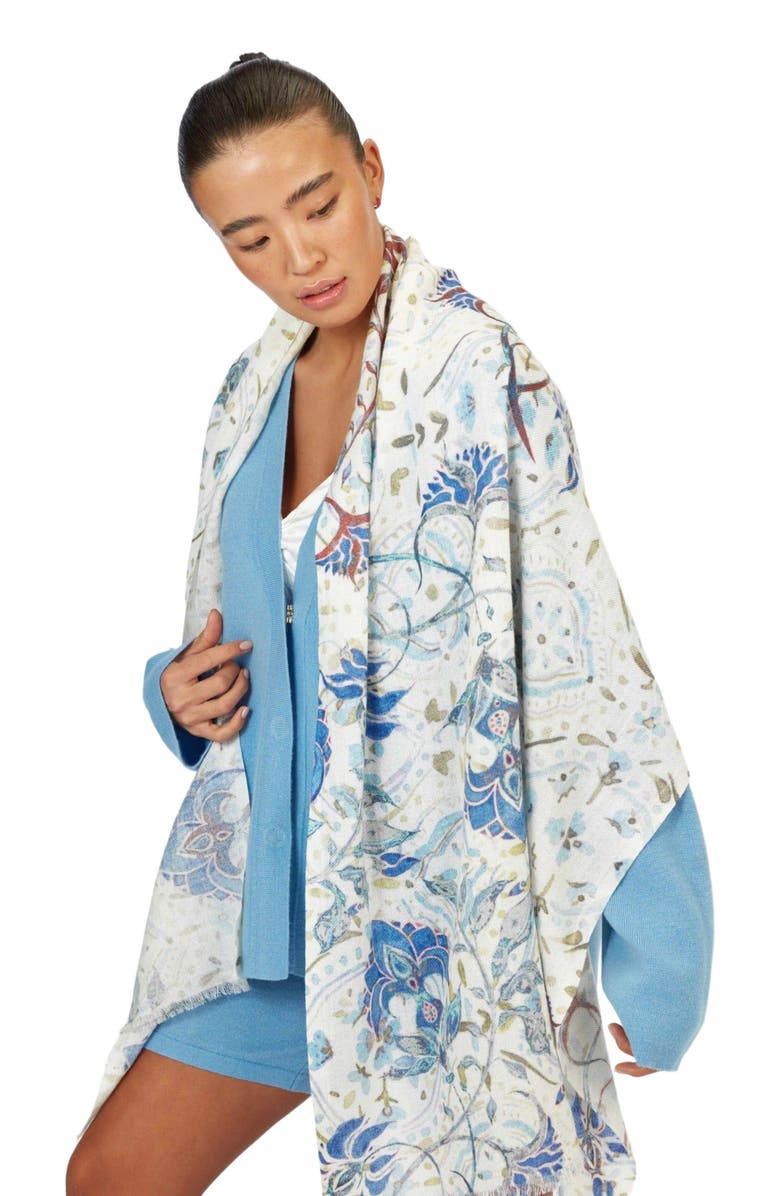 GOBI Mongolian Cashmere Printed Shawl, Alternate, color,