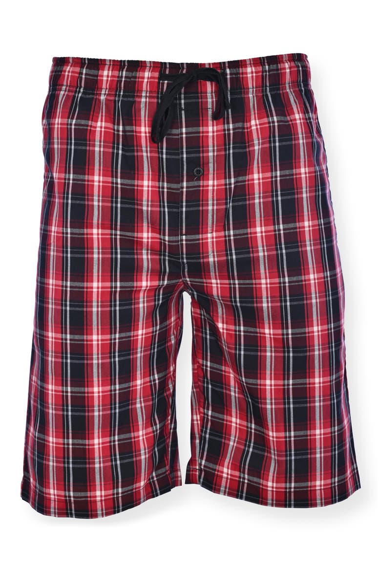 2-Pack Woven Sleep Shorts, Alternate, color, RED/ NAVY
