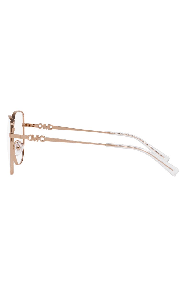 Michael Kors Belleville 54mm Square Optical Glasses, Alternate, color, Rose Gold