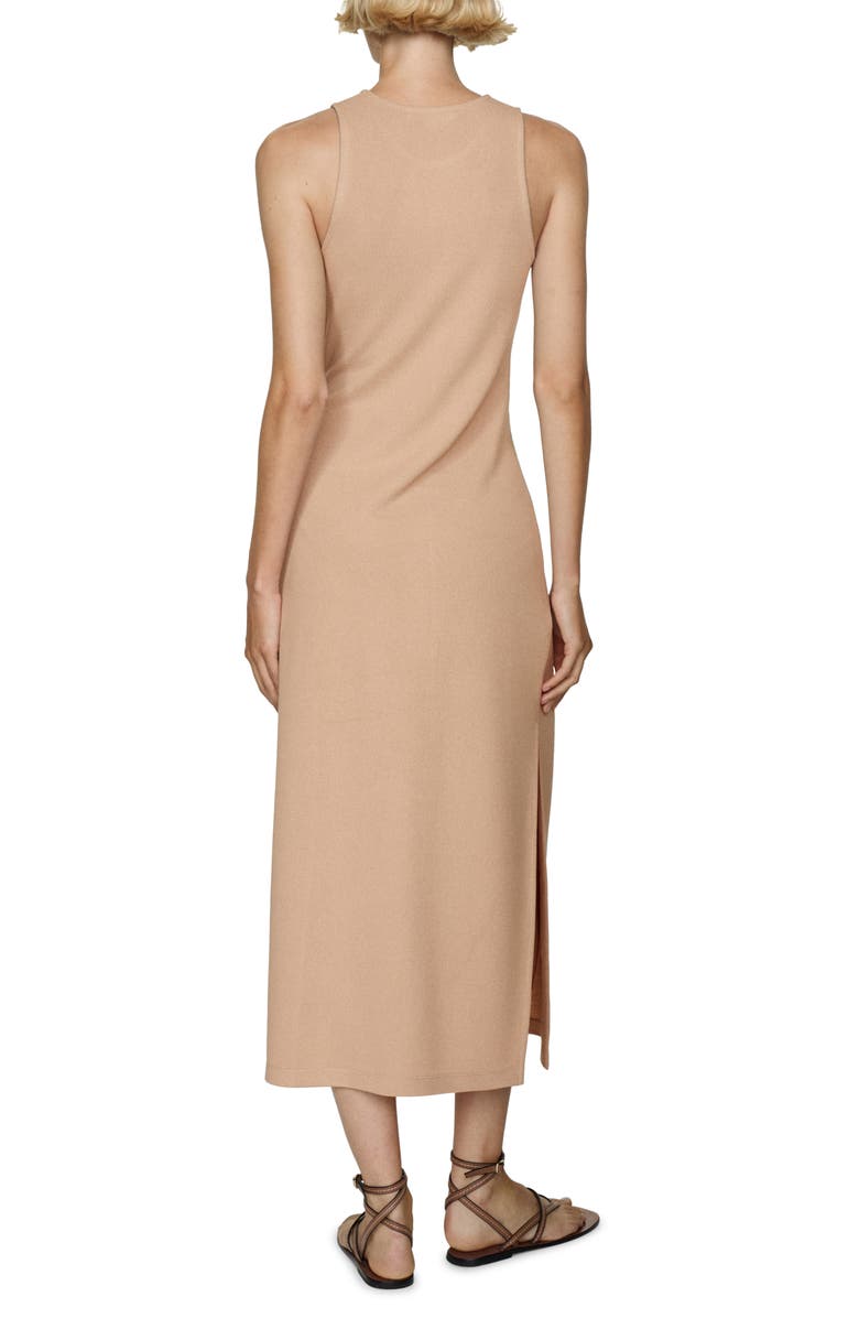 MANGO Tie Front Sleeveless Knit Dress, Alternate, color, 