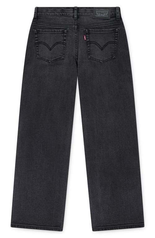 Levi's Kids' Embroidered Wide Leg Jeans In Black
