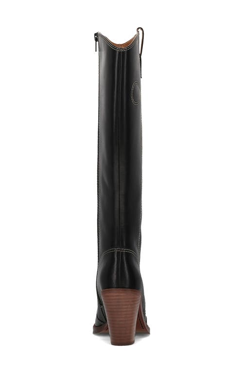 Frye Corinne Knee High Western Boot In Black