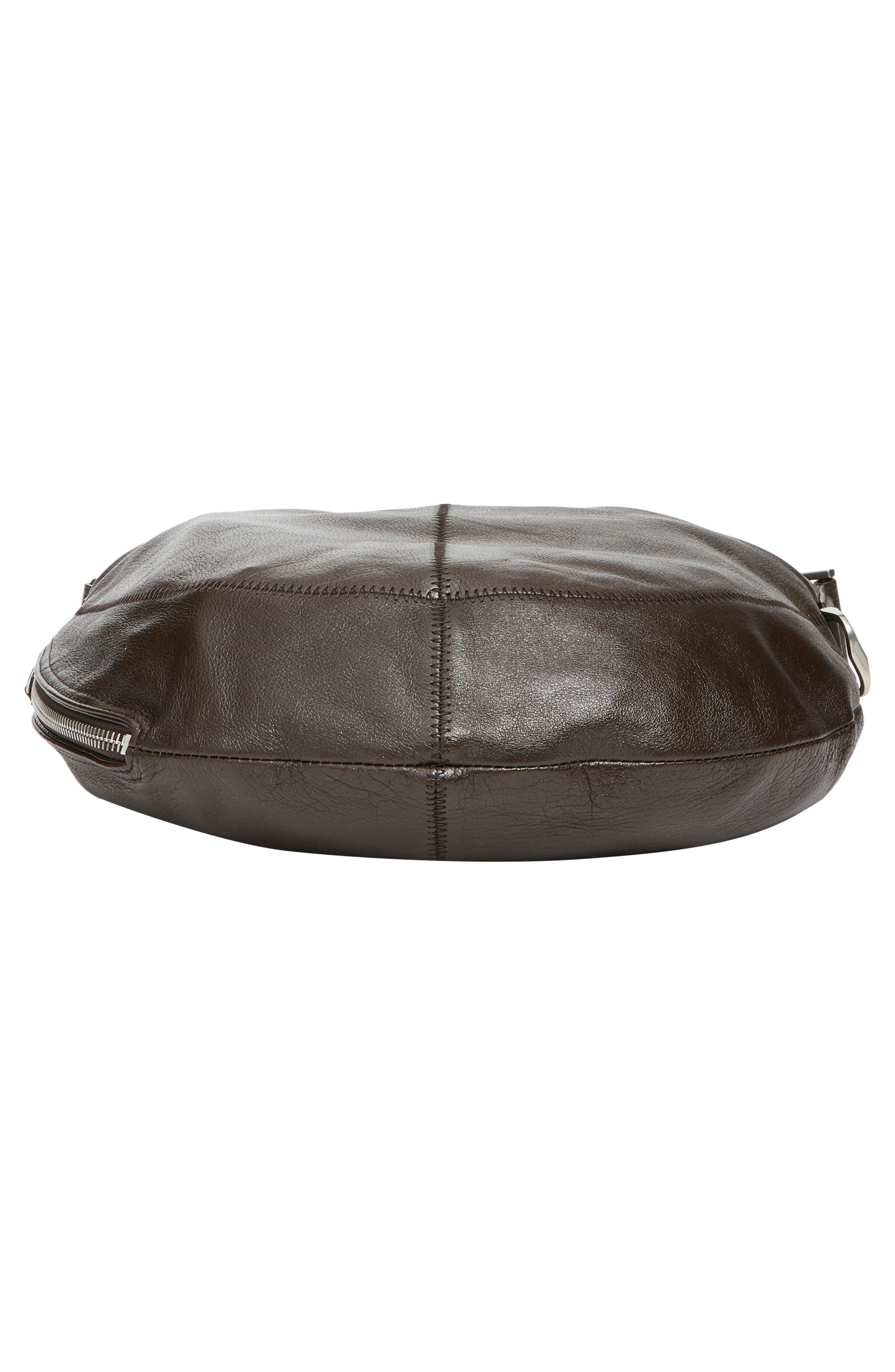Lemaire Quiver Clip Leather Hobo Bag, Alternate, color, Dark Chocolate