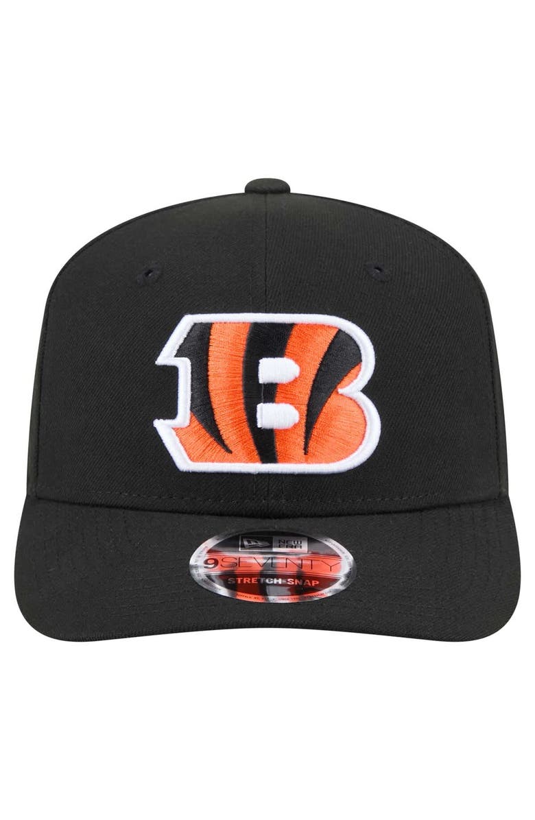 New Era Men's New Era Black Cincinnati Bengals  9SEVENTY Stretch-Snap Hat, Alternate, color, 