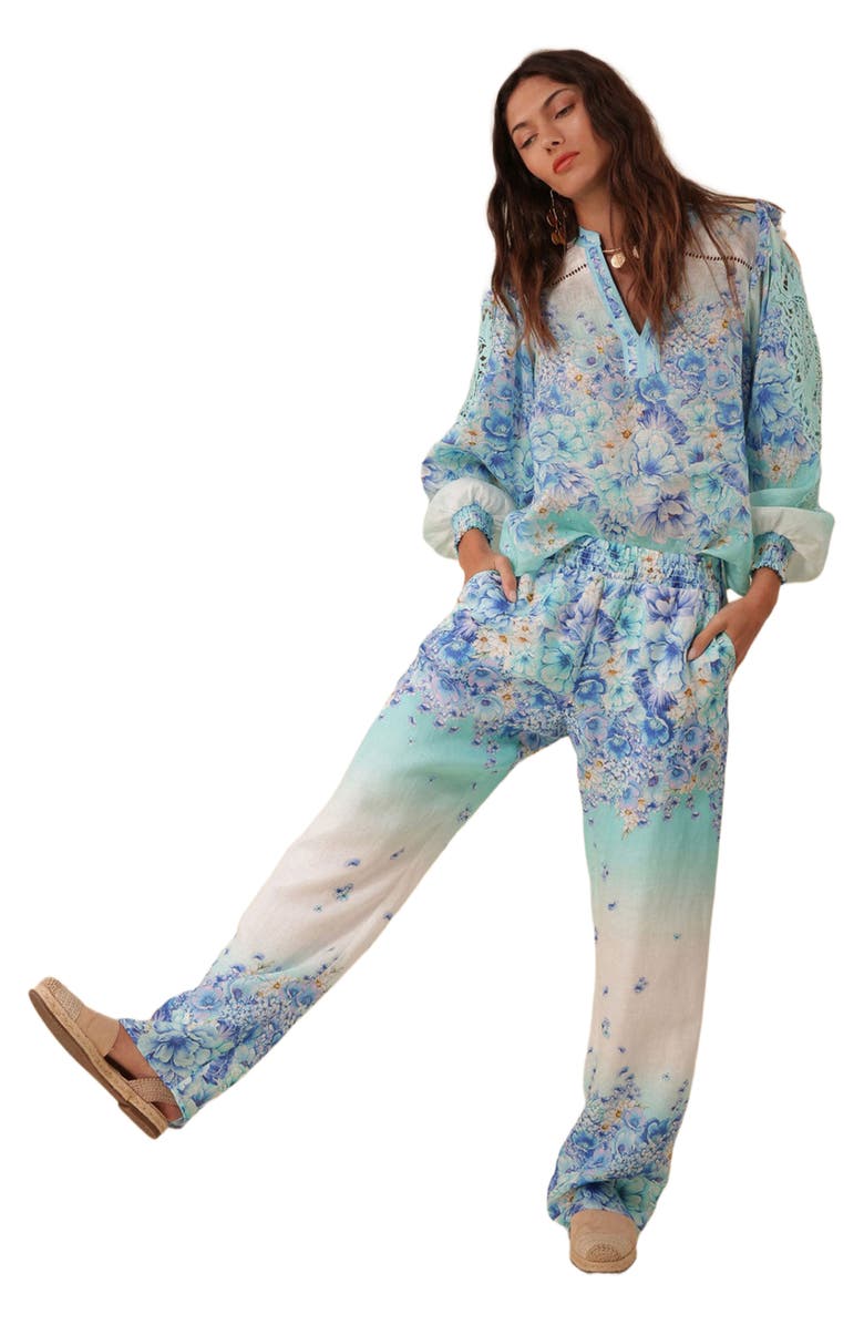 Hale Bob Reese Linen Top, Alternate, color, 