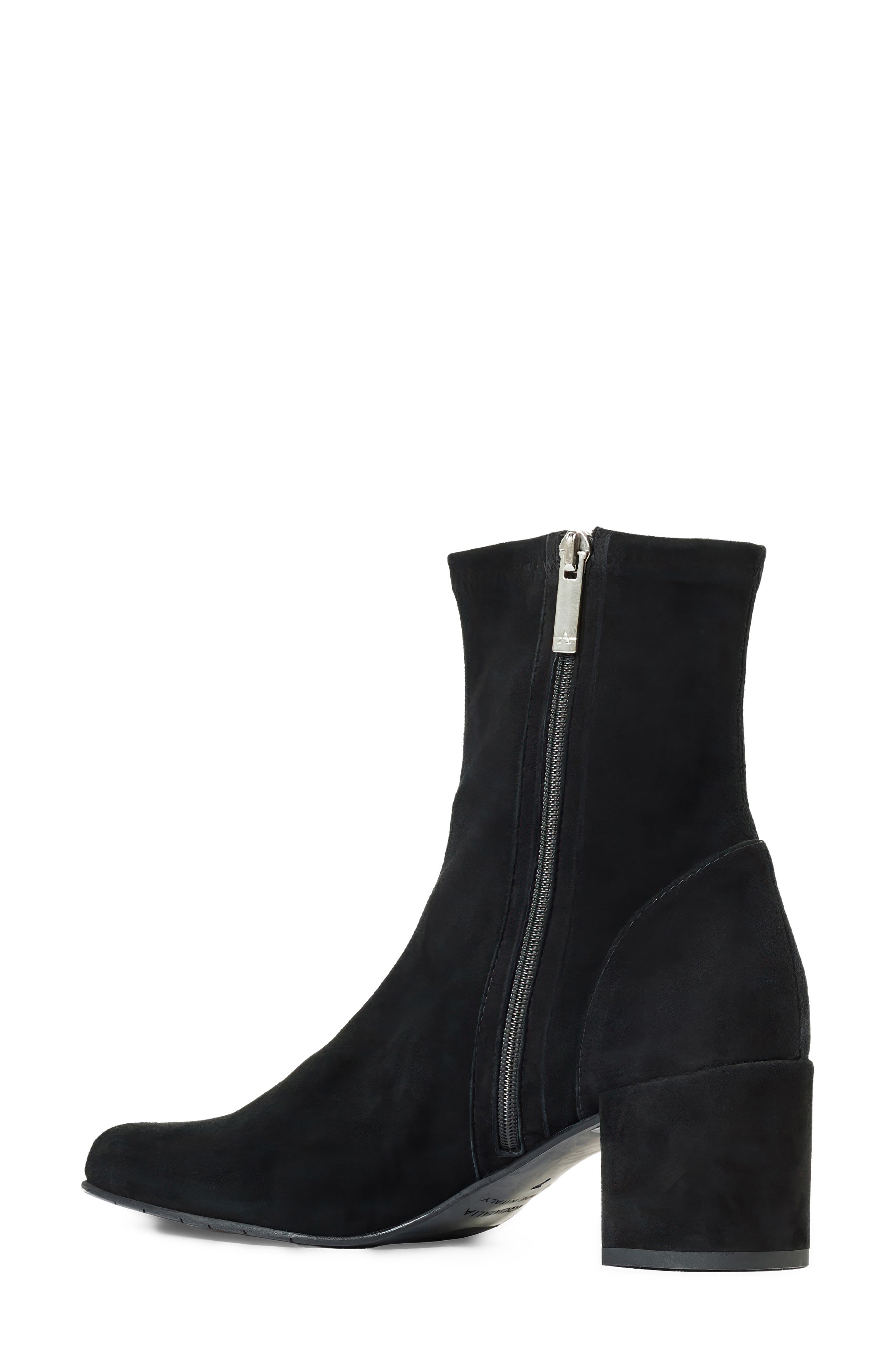 Luana Leather Bootie, Alternate, color, BLACK SUEDE