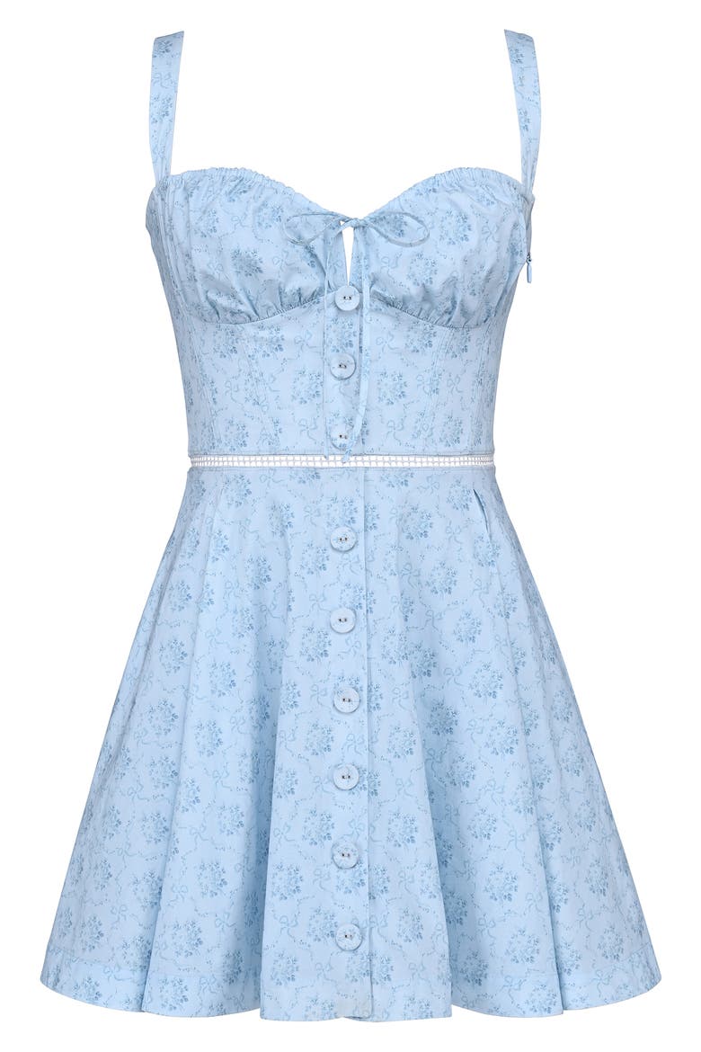 Calia Floral Print Minidress, Alternate, color, BLUE
