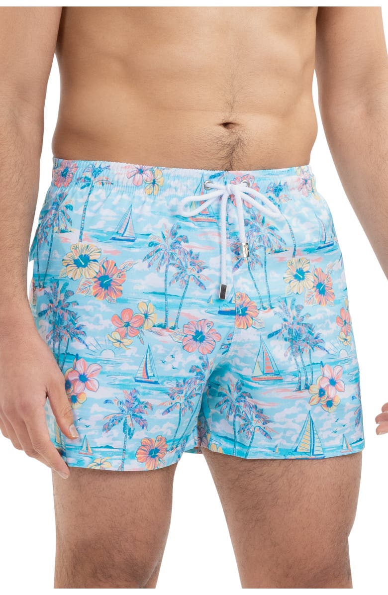 Kenny Flowers The BVIs - Swim Trunks, Alternate, color, Light Blue