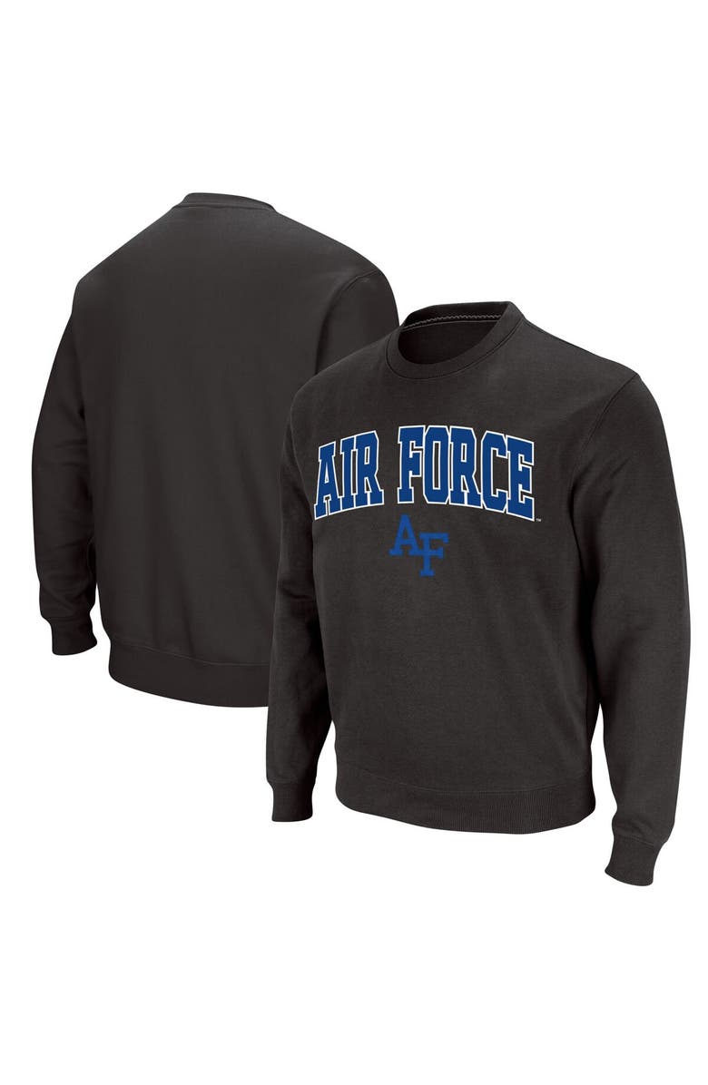 COLOSSEUM Men's Colosseum Charcoal Air Force Falcons Arch & Logo Sweatshirt, Main, color, Charcoal