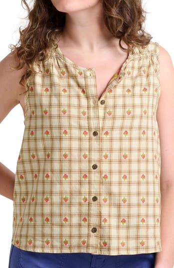 売れ筋商品|||ドード アンドコー カットソー トップス レディース Manzana Tank Top - Women's Rust Ditsy Print Toad & Co. Manzana Button Front Tank - Women's - Als.com