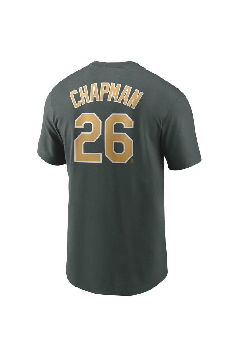 Men's Nike Matt Chapman Green Oakland Athletics Name & Number T-Shirt, Alternate, color, Green