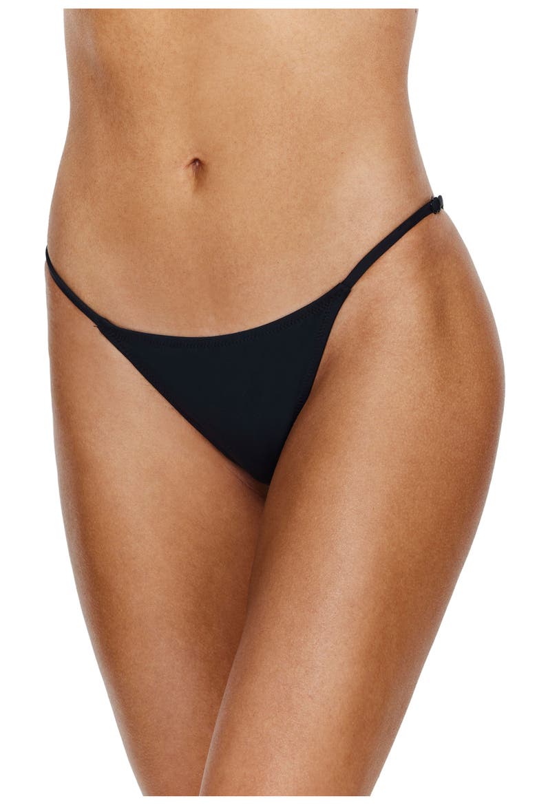 Midnight Adjustable Bikini Bottom, Main, color, Black