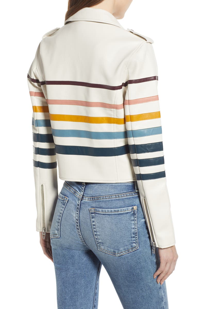 BLANKNYC Multistripe Faux Leather Jacket, Alternate, color,