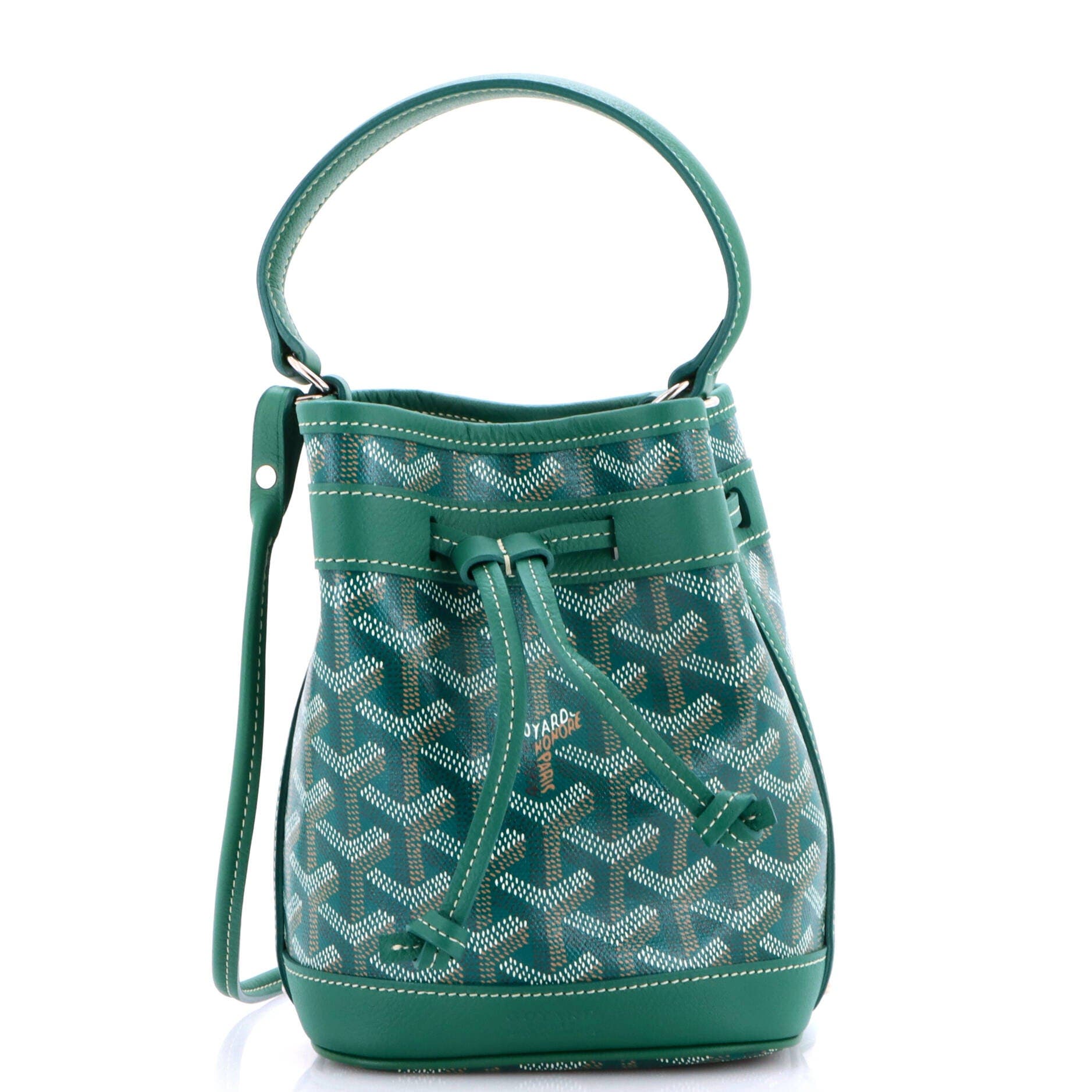 Petit Flot Bucket Bag Coated Canvas Mini, Main, color, Green