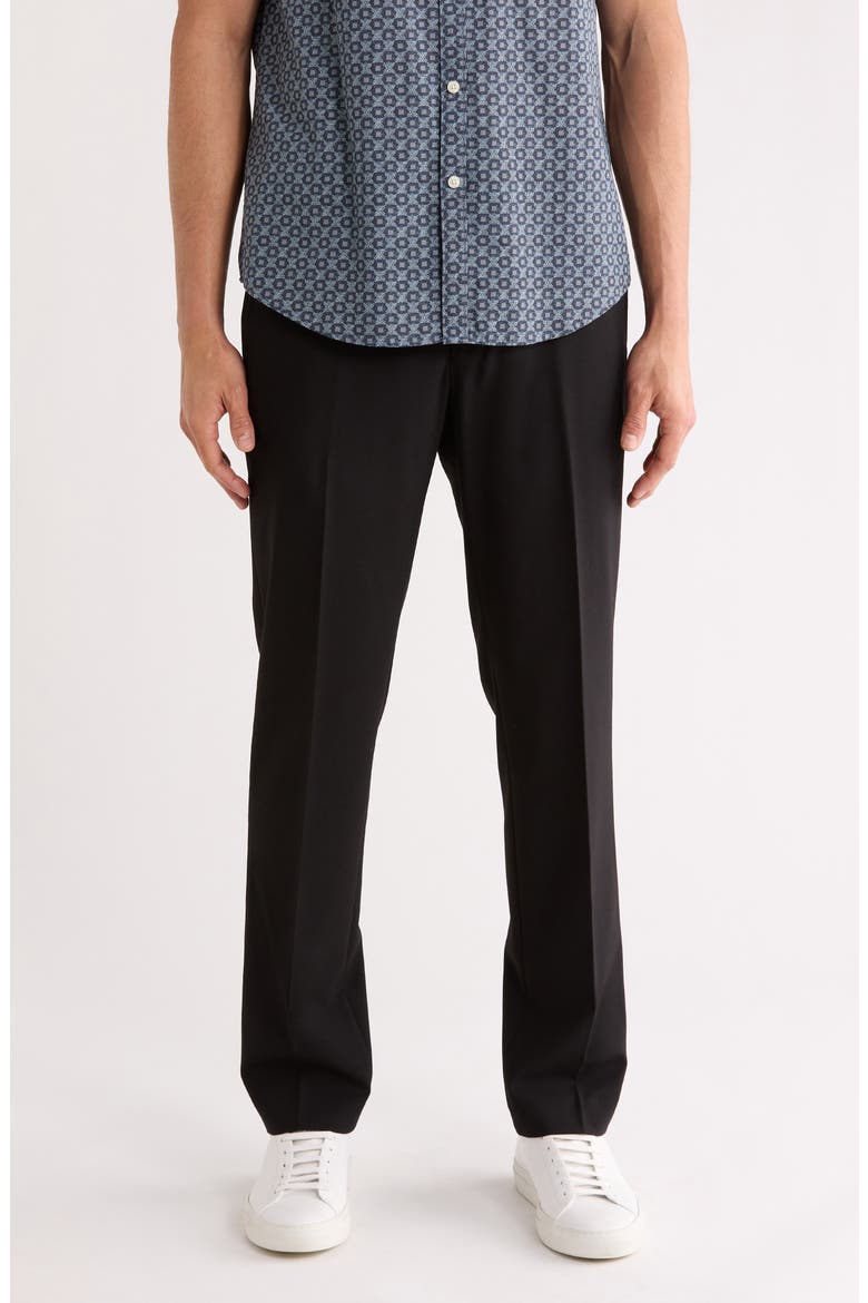 Flat Front Dress Pants, Main, color, BLACK