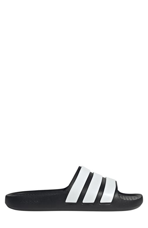 Adidas Originals Adidas Adilette Aqua Sliders Black In Black/white/black