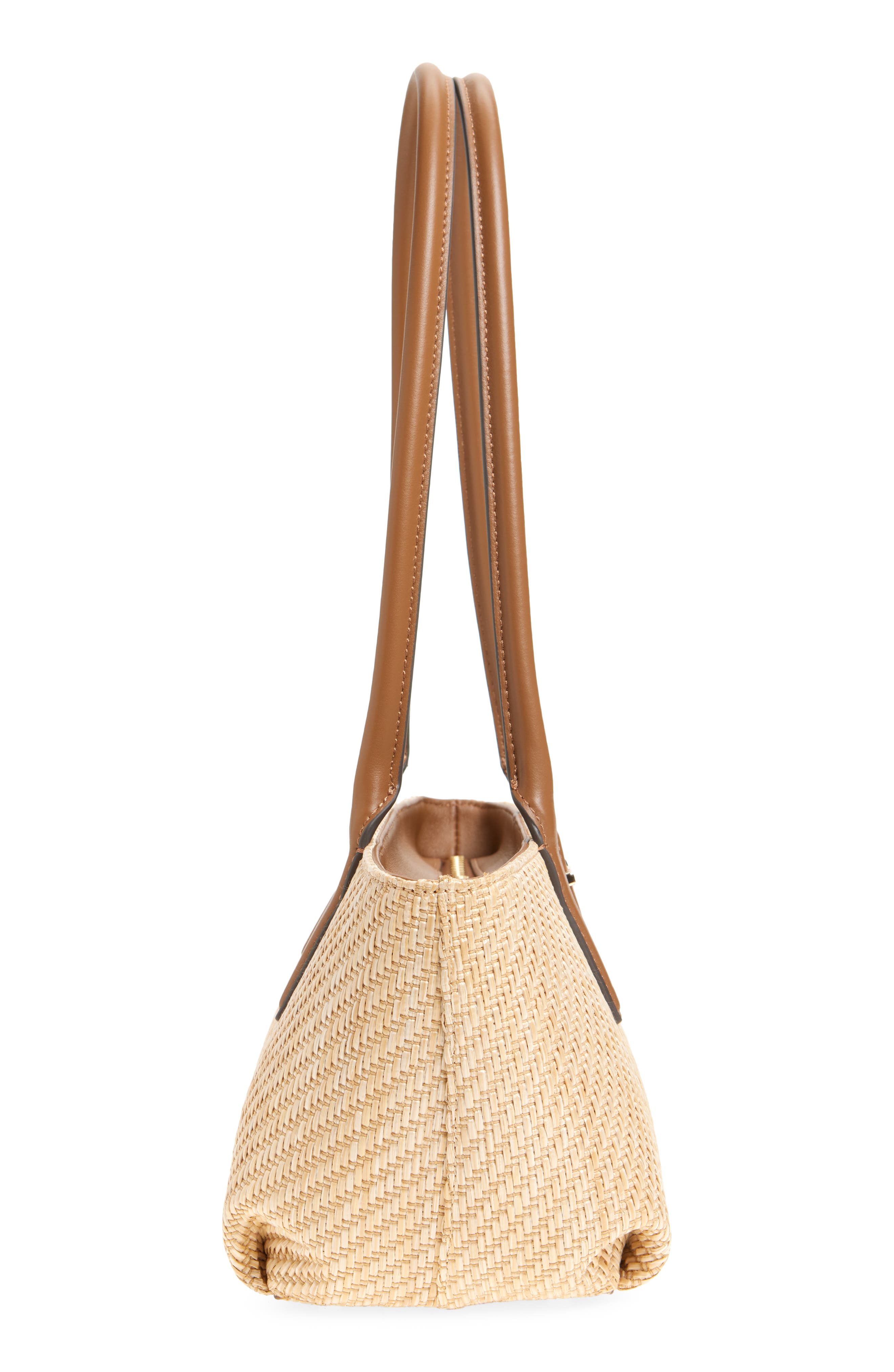 rag & bone Realm Straw Satchel, Alternate, color, 