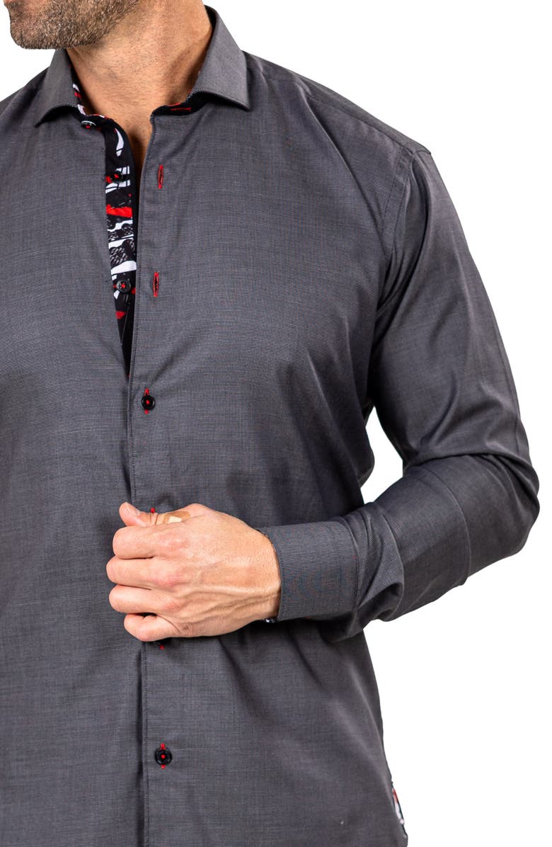 Maceoo Eins Marthy Contemporary Fit Cotton Button-Up Shirt, Alternate, color, 