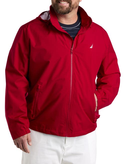 Nautica Big & Tall Anchor Bomber Jacket In Red