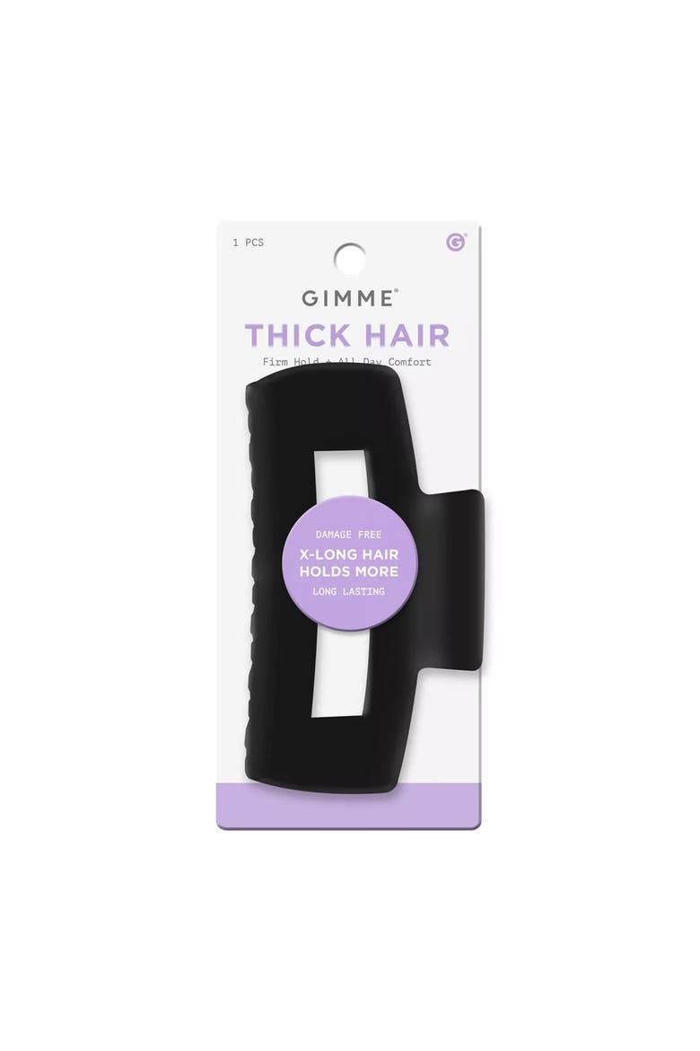 Large Cavity Claw Clip for Thick Hair, Main, color, Black