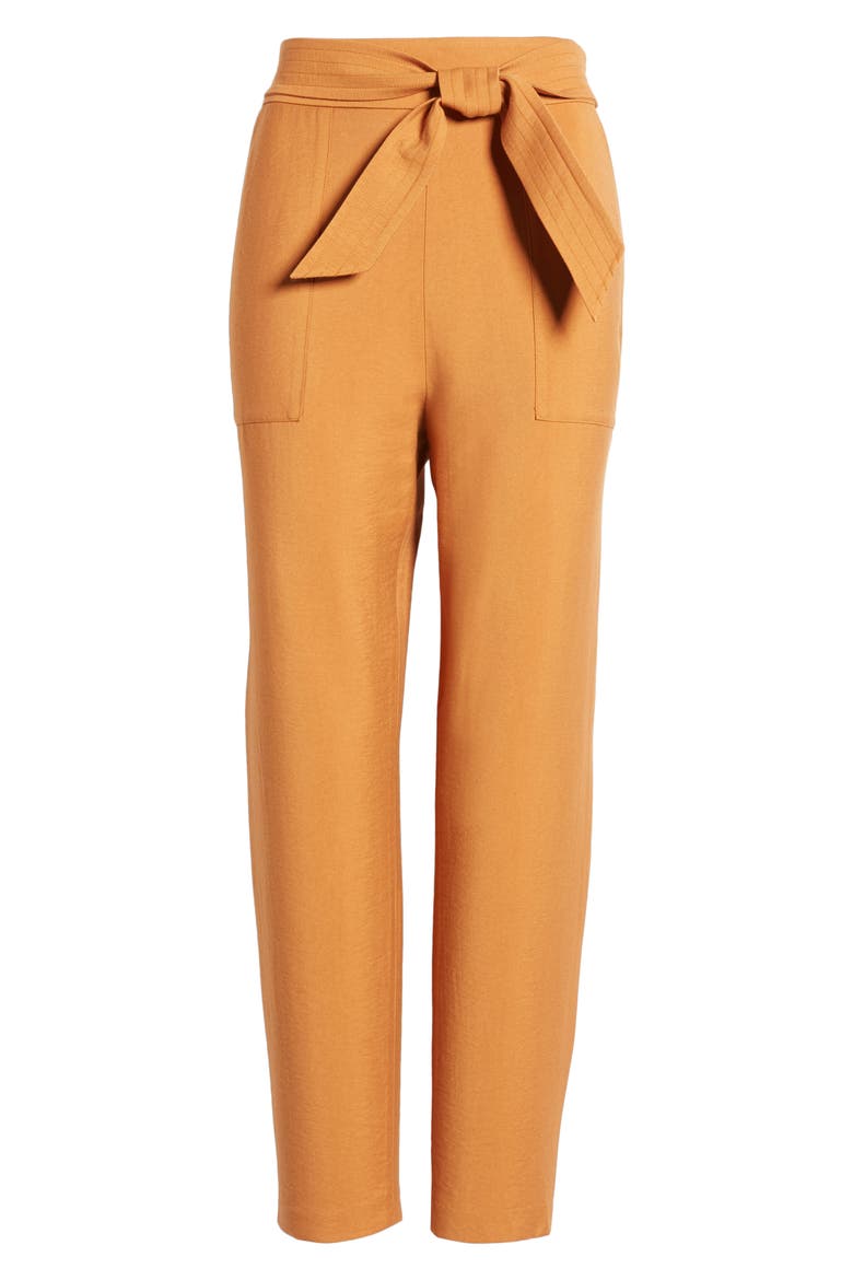 Tie Waist Utility Pants, Alternate, color, TAN ADOBE