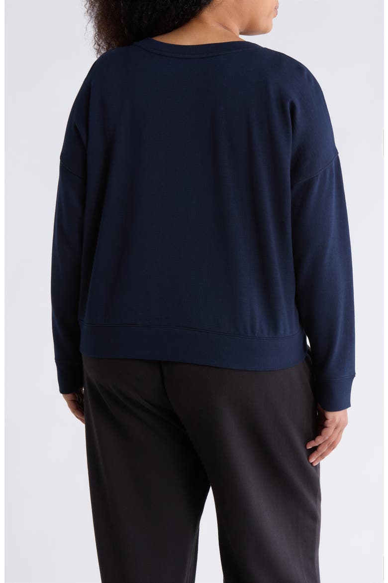 Crop Organic Cotton Sweatshirt, Alternate, color, INK