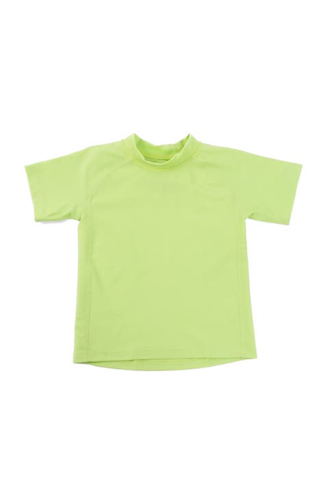 Kids Short Sleeve Rash Guard, UPF 50+ Swim Shirt