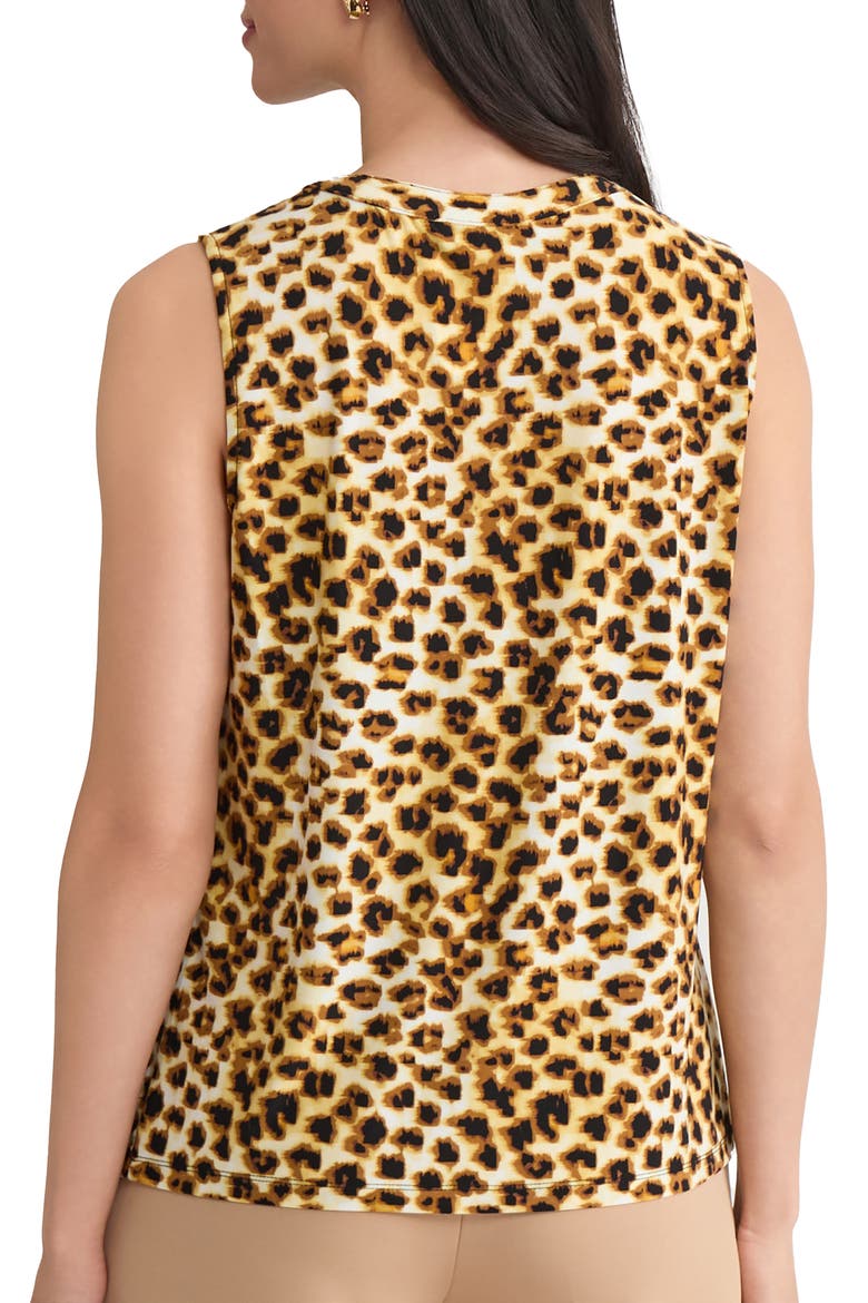 Pleated Sleeveless Top, Alternate, color, VANILLA ICE MULTI