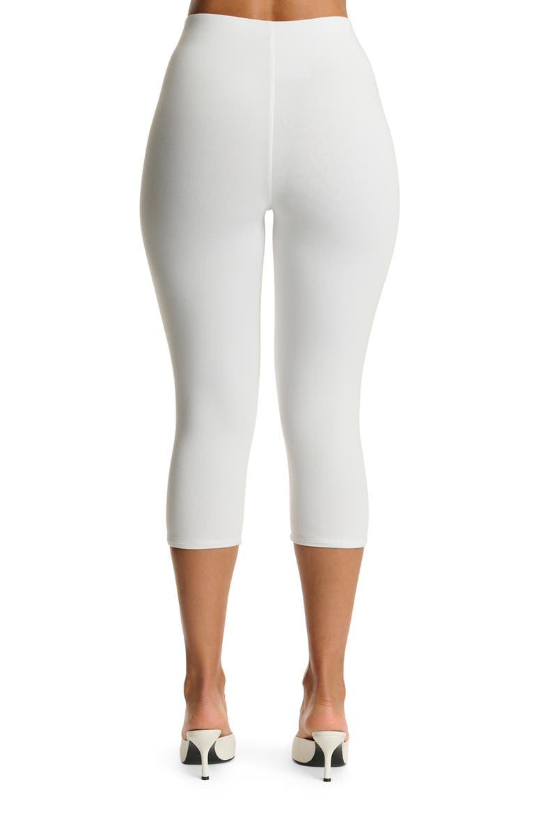 Naked Wardrobe Smooth Sculpt Crop Leggings, Alternate, color, White