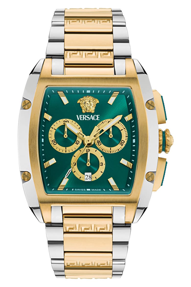 Dominus Chronograph Bracelet Watch, 42mm x 50mm, Main, color, TWO TONE