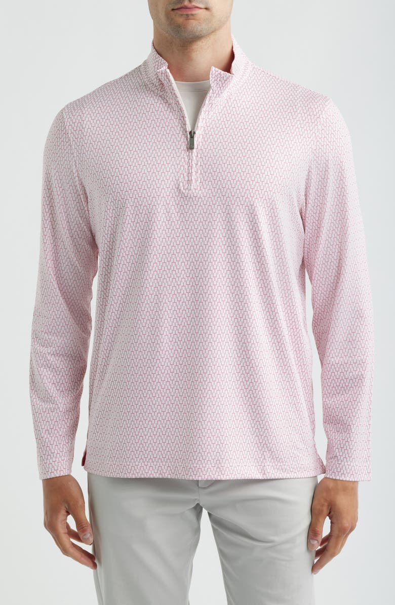 Johnston & Murphy XC+<sup>™</sup> Performance Game Day Quarter-Zip Pullover, Main, color, Red