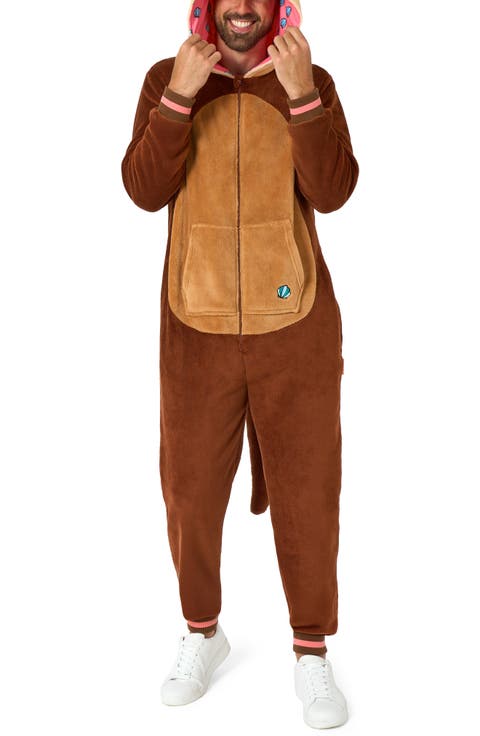 Otter Hooded Fleece Costume Jumpsuit