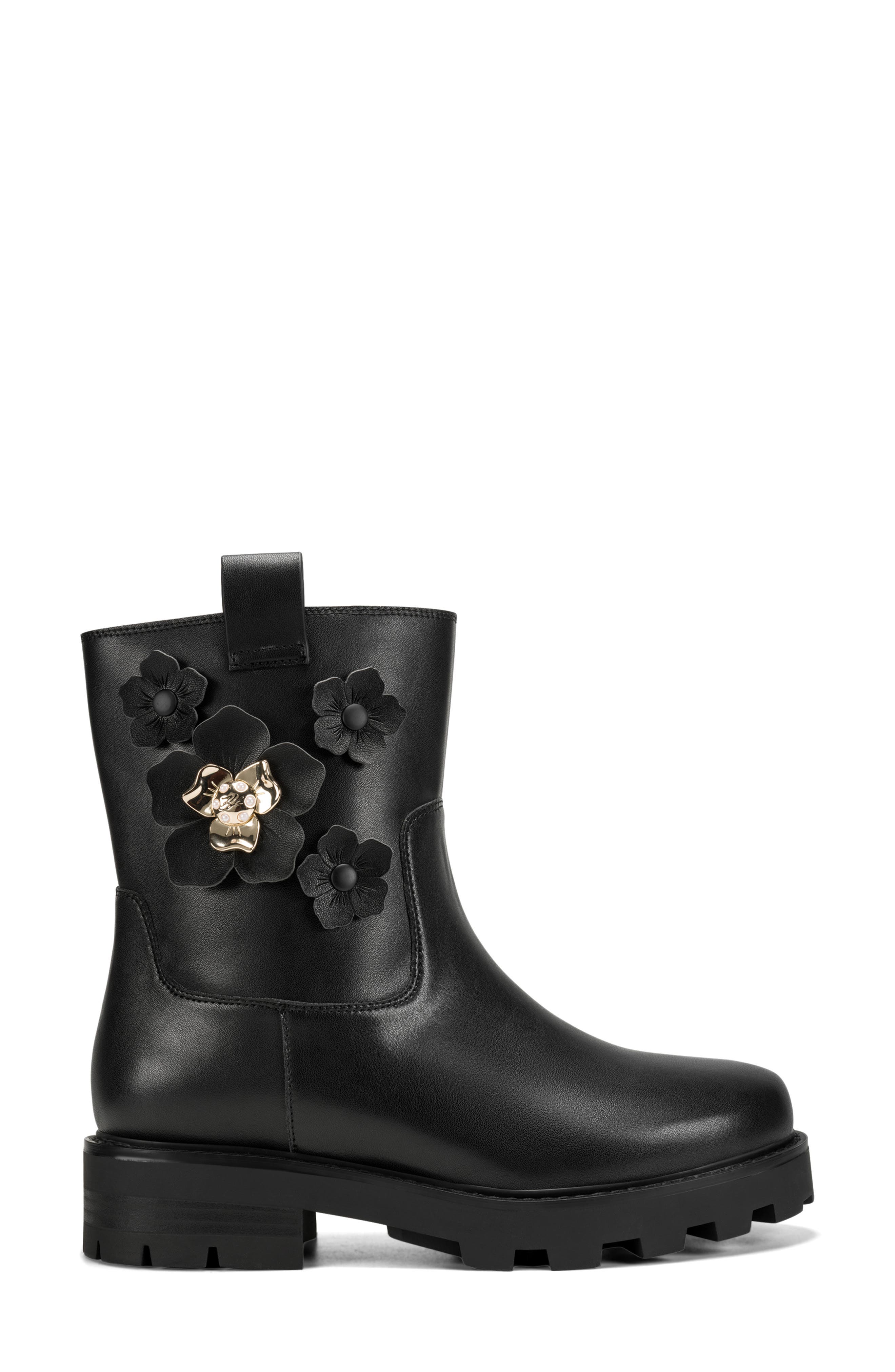 Medina Lug Sole Bootie, Alternate, color, BLACK/ BLACK