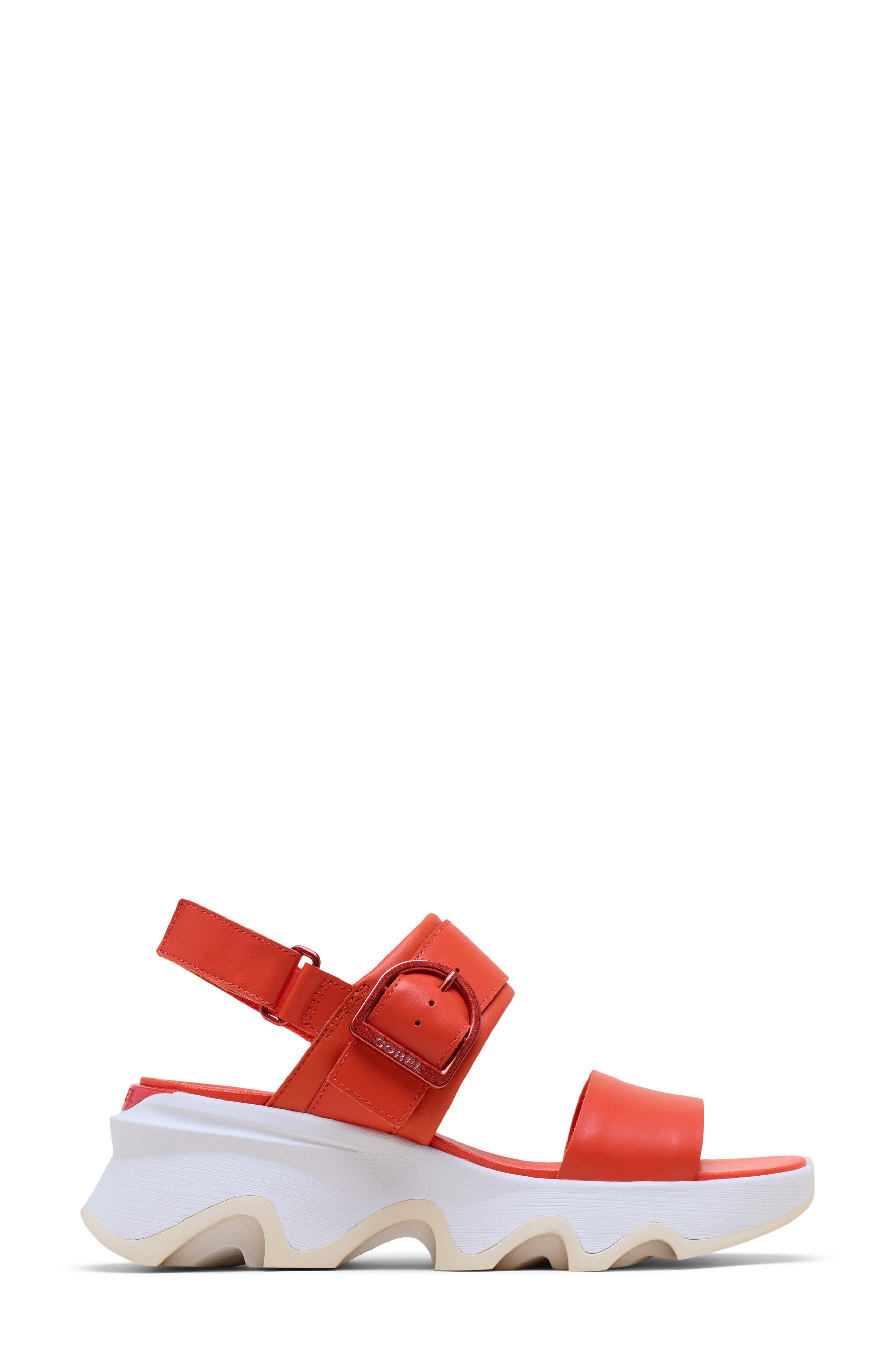 Kinetic Impact Wedge Slide Sandal, Alternate, color, CRIMSON FIRE/ HONEY WHITE