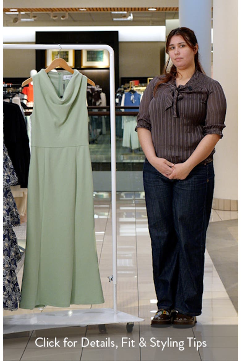 Jamie Cowl Neck Crepe Cocktail Dress video