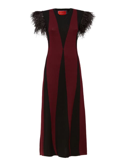 La Doublej Harlequin Sleeveless Dress Bordeux / Black