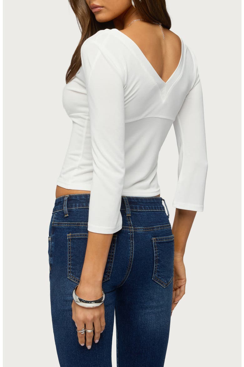 Mar V-Neck Top, Alternate, color, CREAM