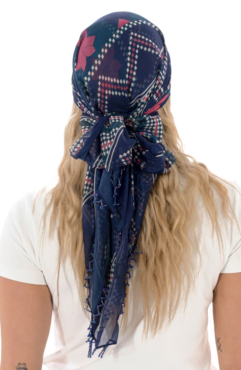 MARCUS ADLER Abstract Print Square Scarf, Alternate, color, Blue