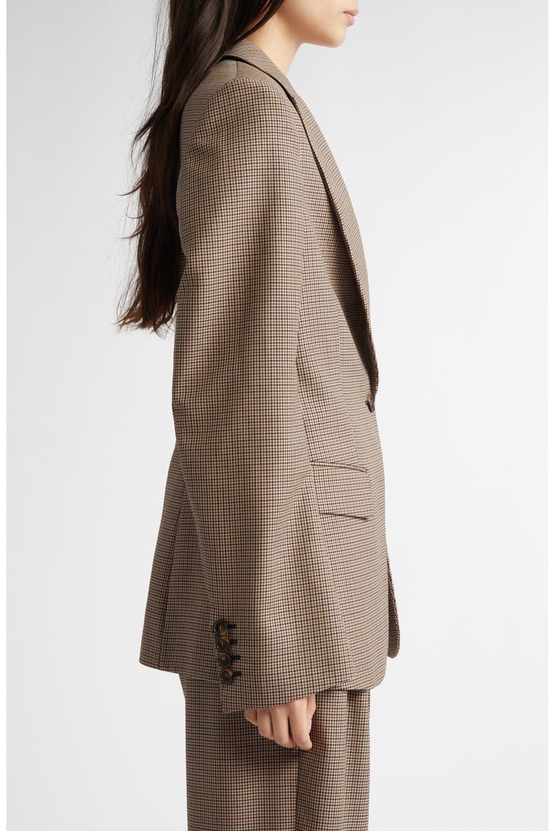Oversize Houndstooth Unlined Wool Blazer, Alternate, color, MULTICOLOR BROWN